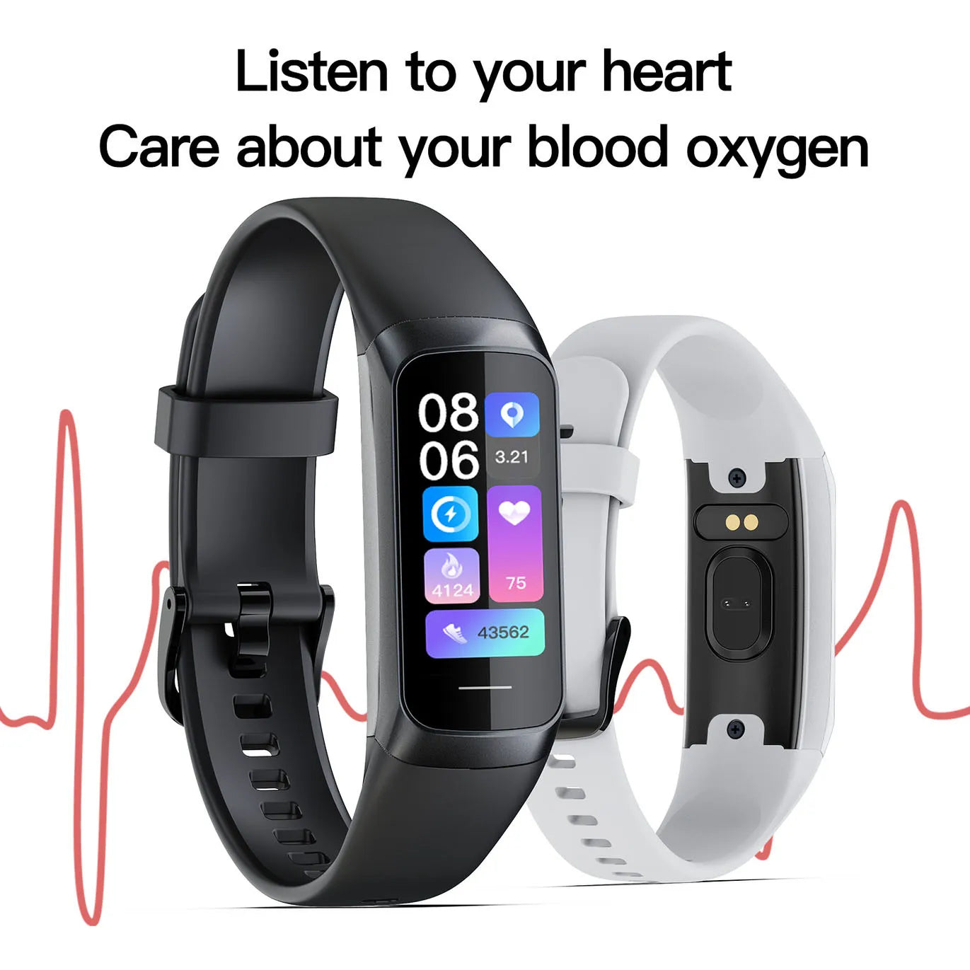 Women Heart Rate Blood Smart Watch