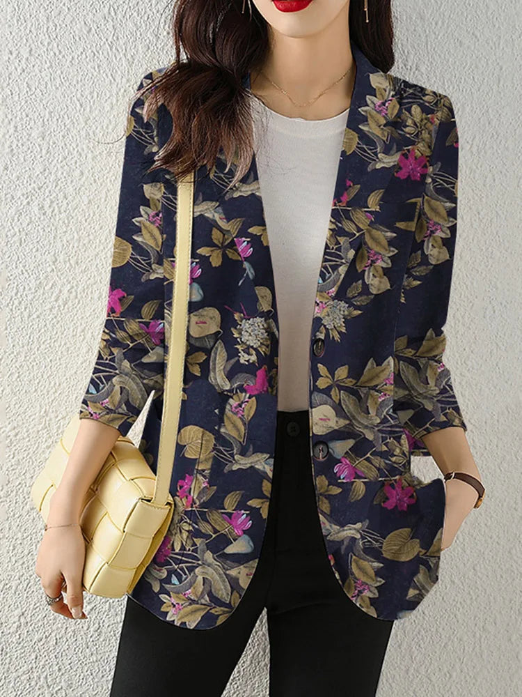 Women Long Sleeve Lapel Jackets