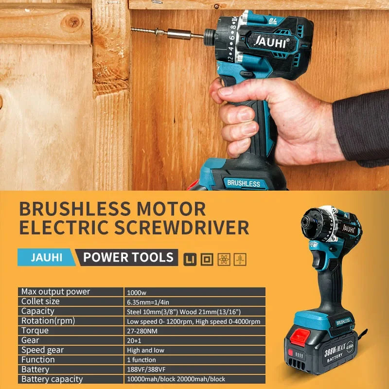 280NM 20+1 Torque Brushless Electric Screwdriver