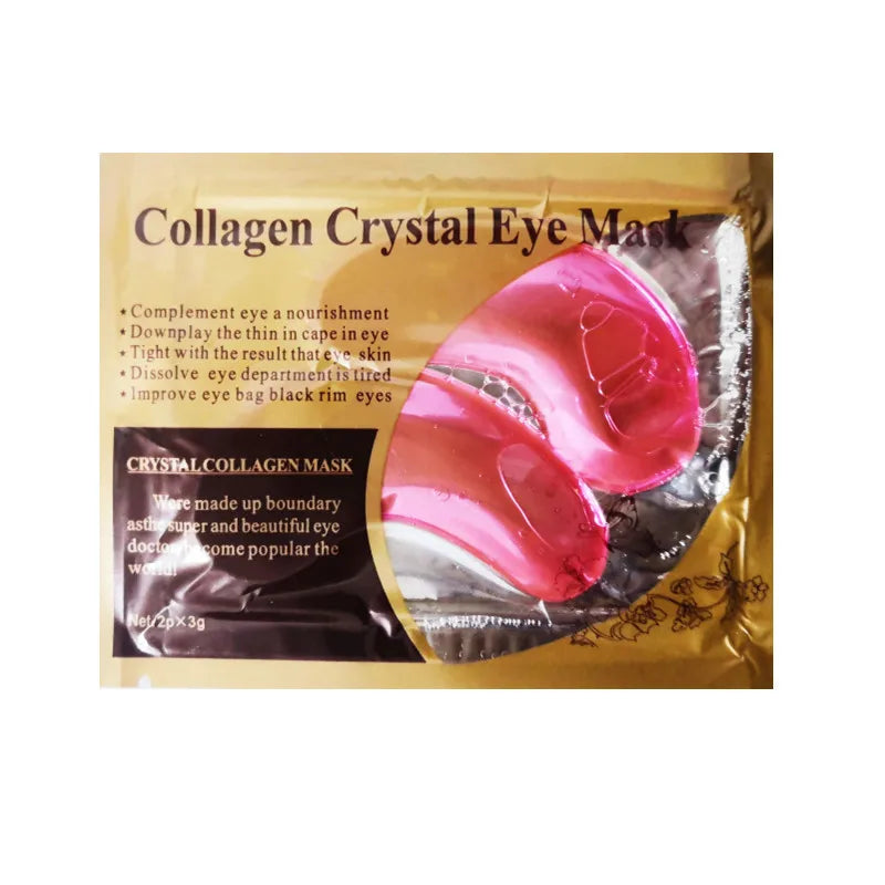 10pcs Crystal Collagen Gold Powder Eye Mask