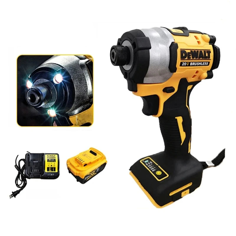 20V Impact Driver 205NM Brushless Motor Cordless Screwdriver