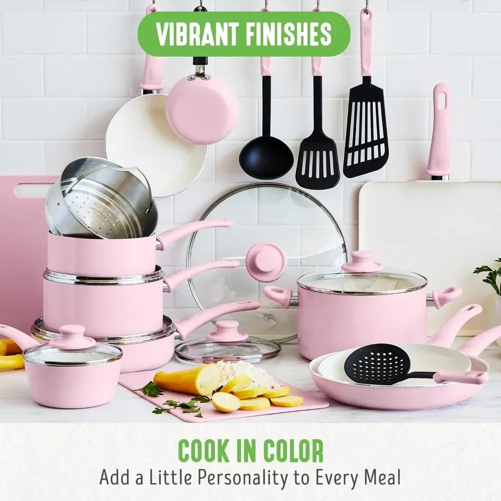 Kitchen Cookware Pots and Frying Pans Set