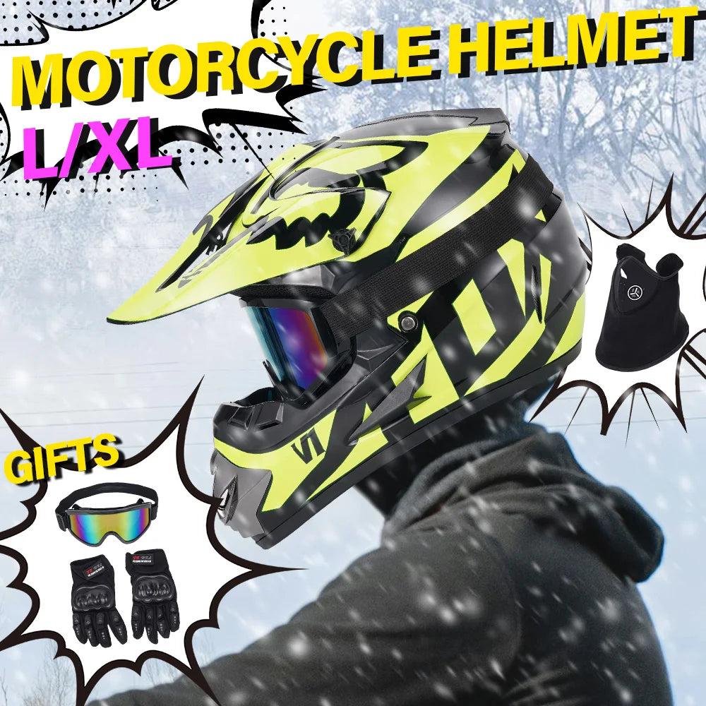 Personalized Matte Green Full Face Motorcycle Helmet