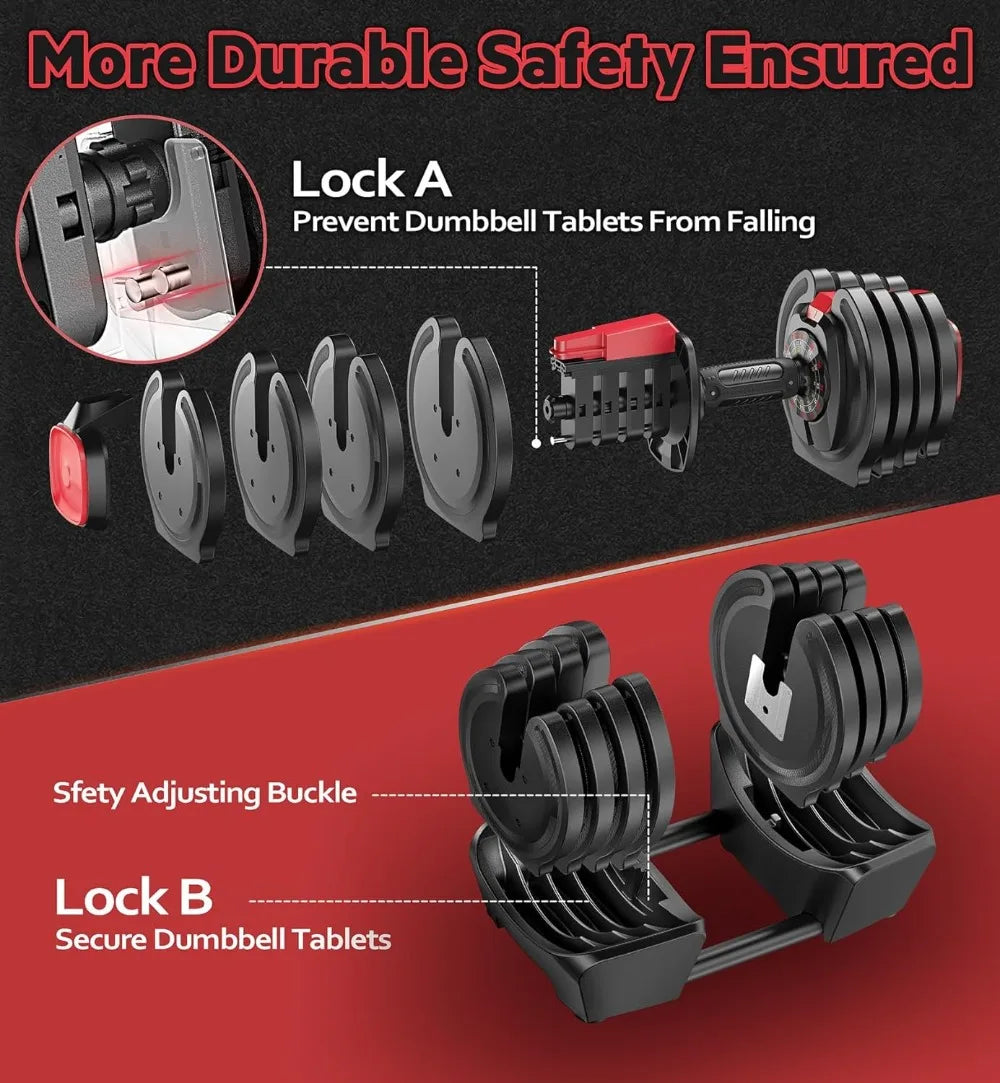 3-in-1 Unique Design Adjustable Dumbbells