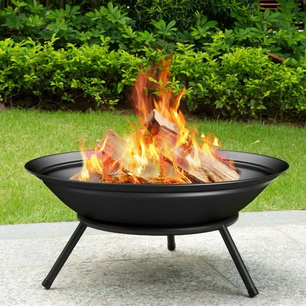 Outdoor Wood Burning Fire Pit Bowl