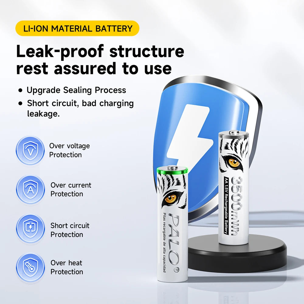 1.5V AA Li-ion Rechargeable Battery