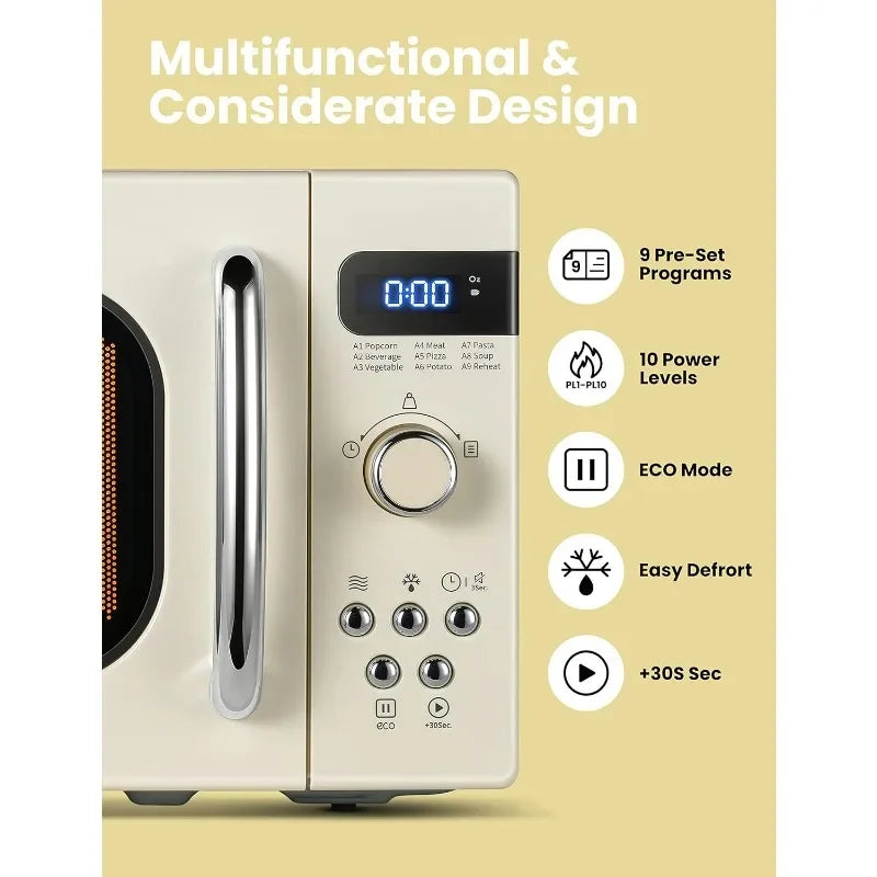 9 Preset Menus Small Microwave Oven