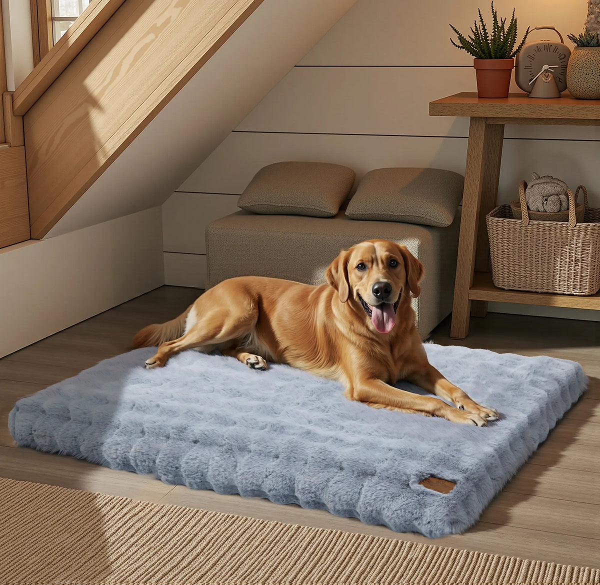 Fluffy Dog Crate Bed