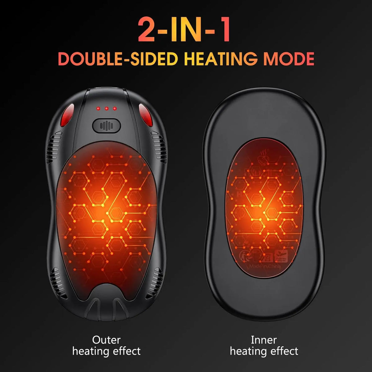 Double Side 3 Levels Rechargeable Hand Warmers