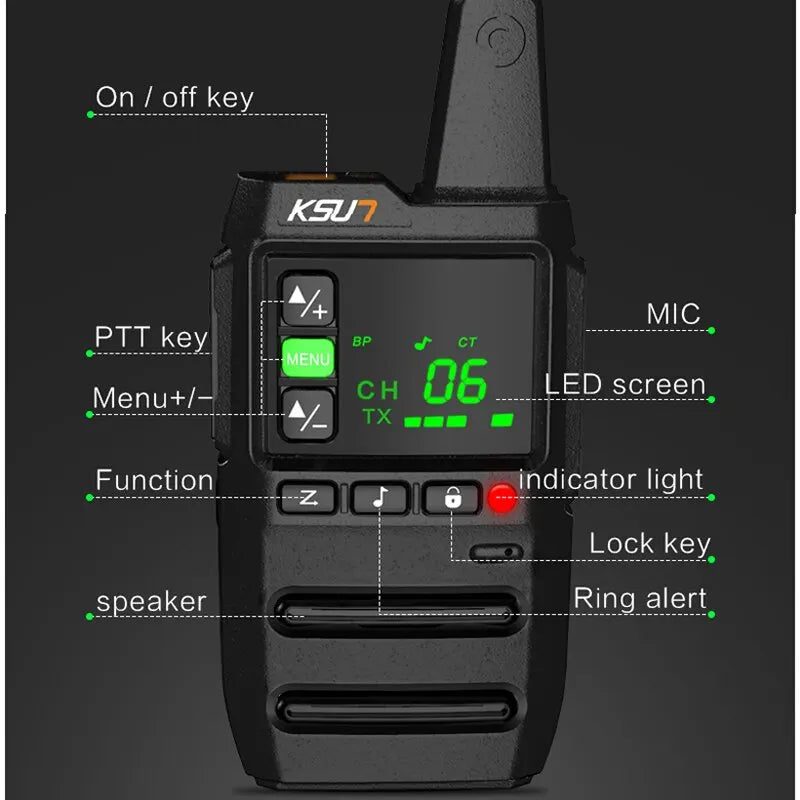 UHF Radio Comumicador Radio Station Walkie Talkie