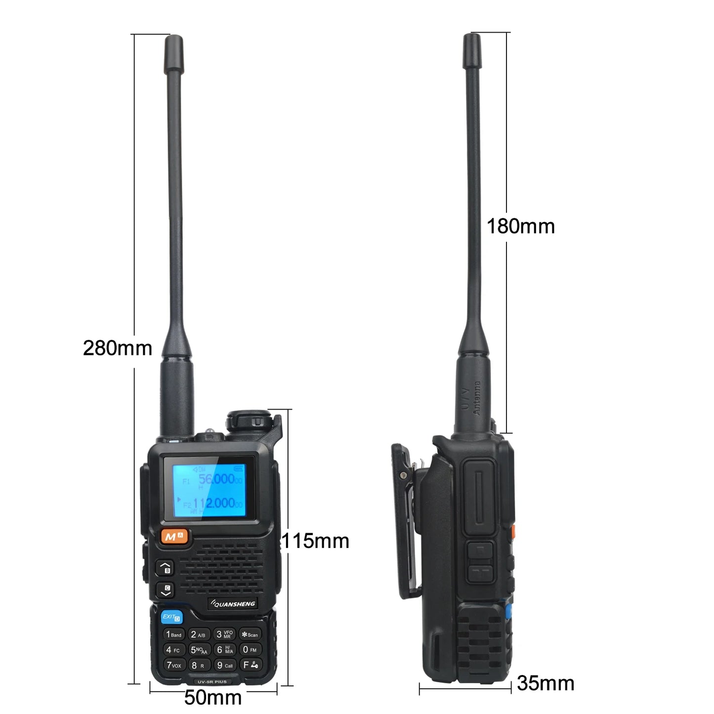 UV-5R PLUS 50-600MHz Walkie Talkie