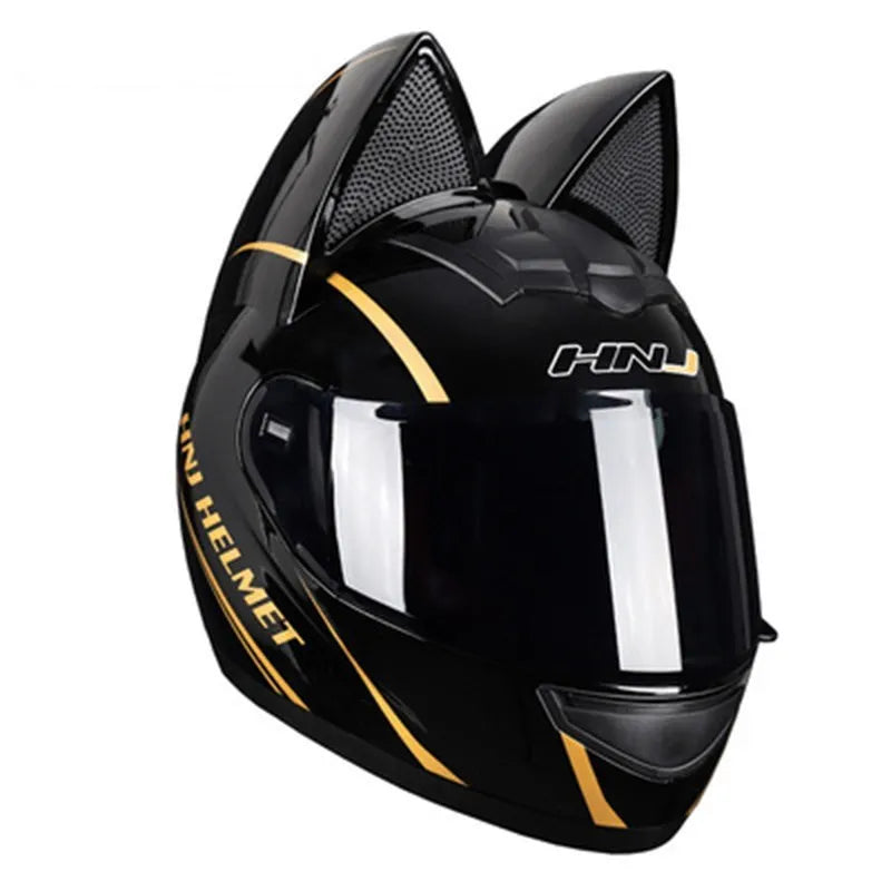 Cat Ear Motorcycle Full Face Helmet