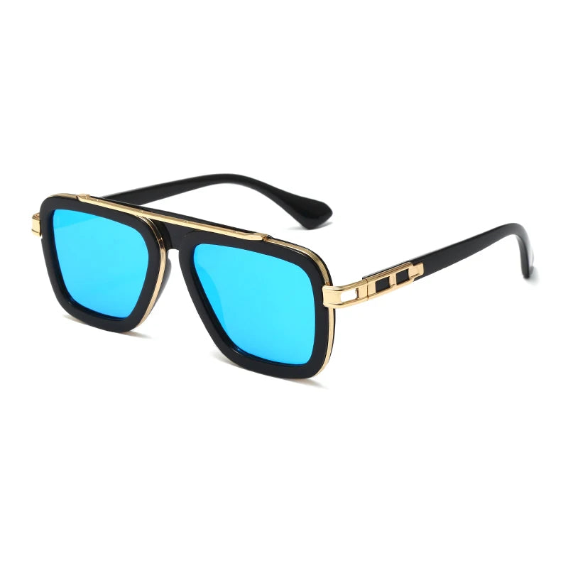 Men Vintage Luxury Fashion Square Sunglasses