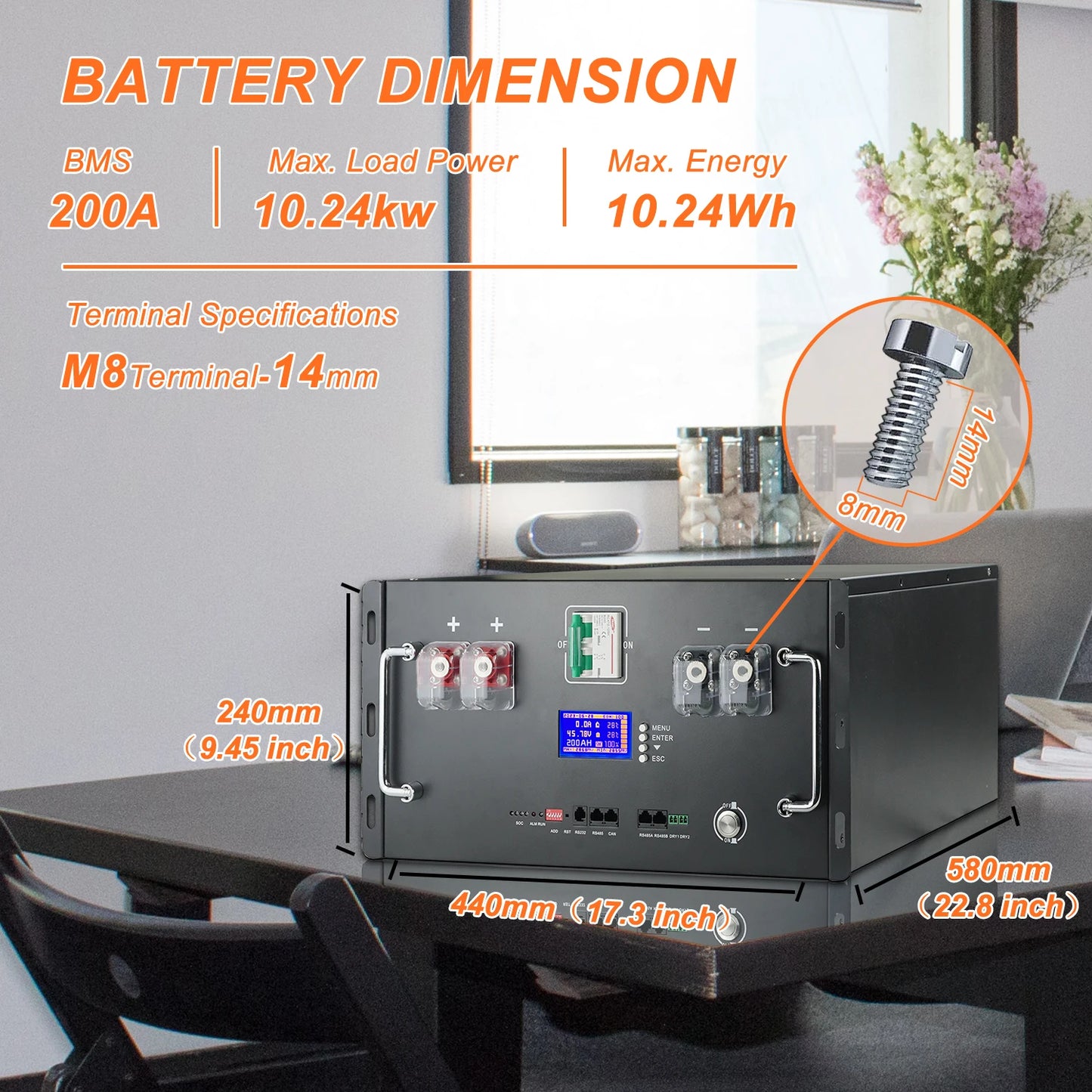 LiFePO4 48V 200Ah Battery Pack