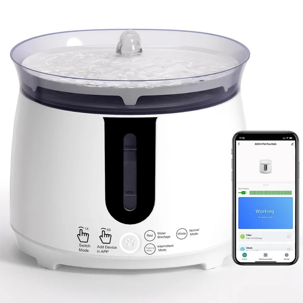 Wireless Cat Water Fountain Auto Filter