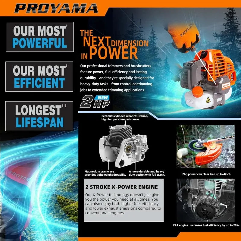 3 in 1 Weed Eater Gas Powered, Brush Cutter