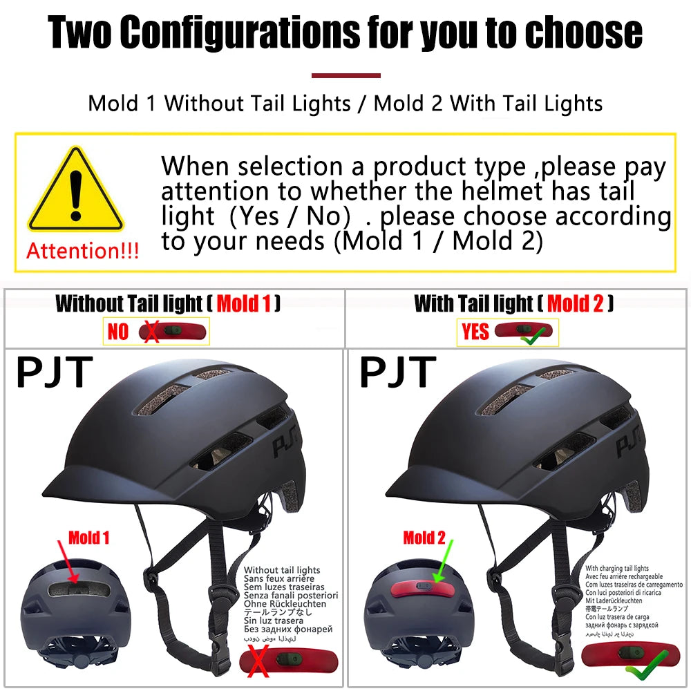 USB Rechargeable Tail light Cycling Helmet