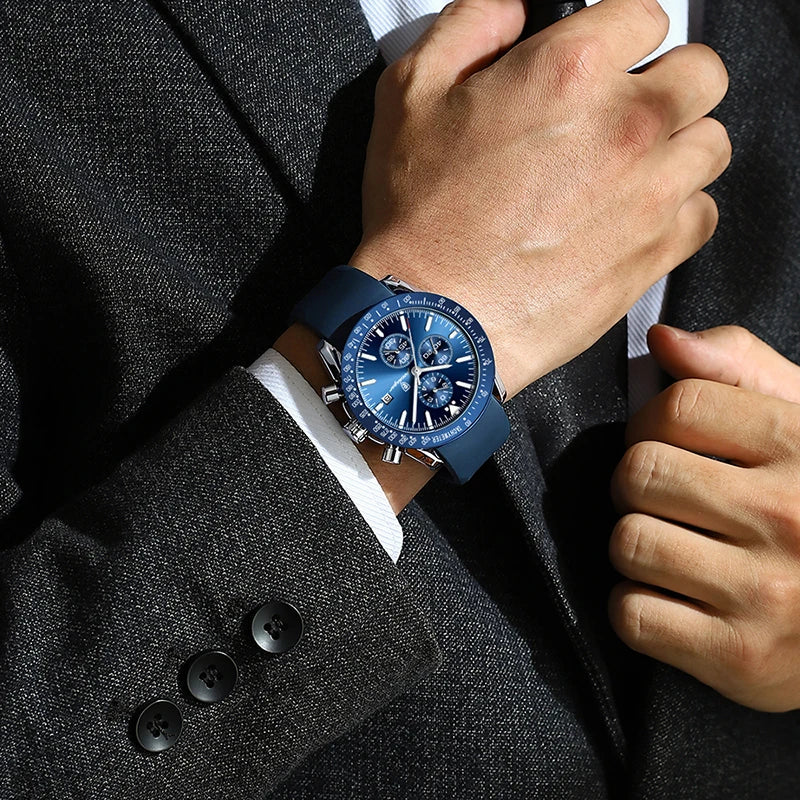 Men Waterproof Silicone Sport Watches