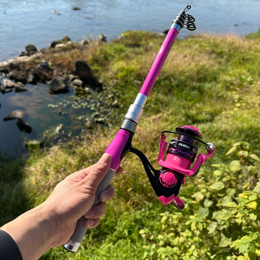 1.5m-2.4m Lure Spinning Fishing Rod and Reel Combo Set
