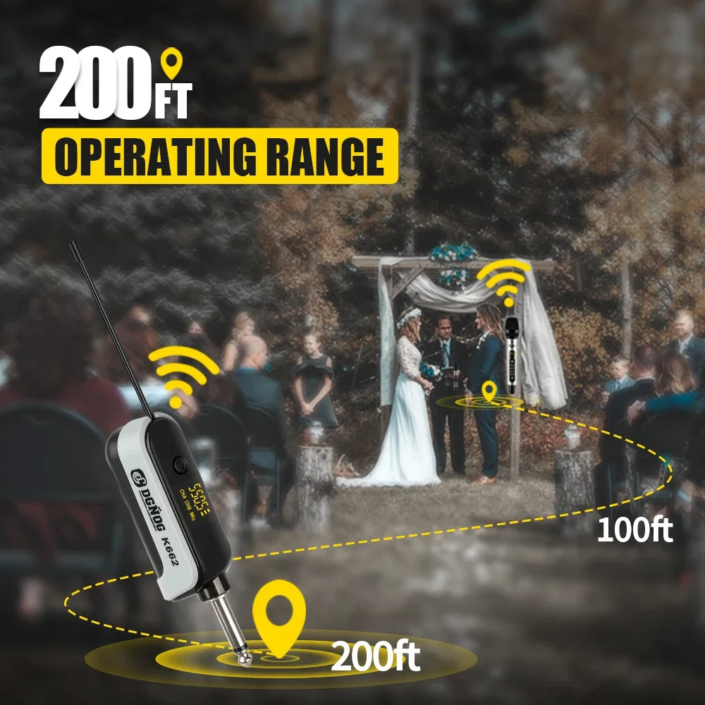 UHF 2 Channel Echo Wireless Microphone