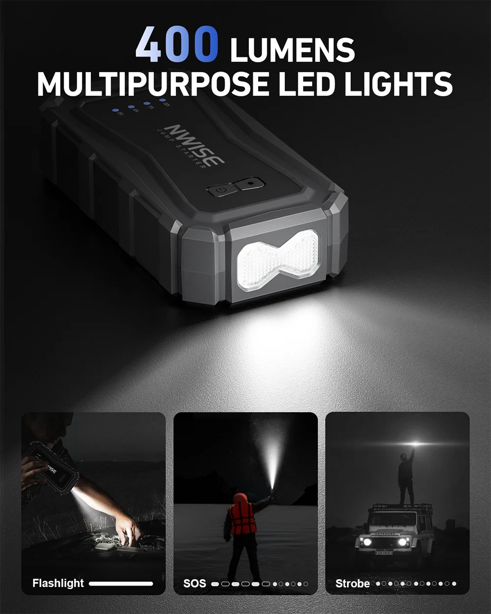 25800mAh Car Jump Starter 4000A Car Booster