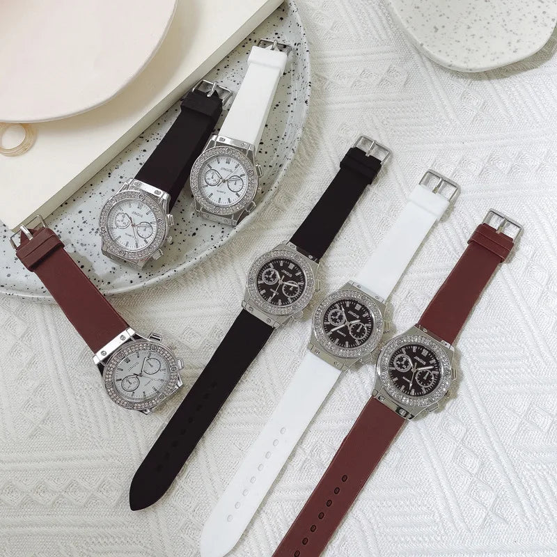 Women Luxurious Brand Casual Diamond Wristwatches