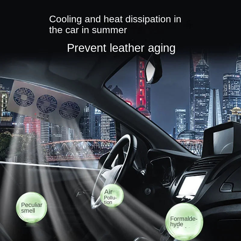 Portable Solar Car Exhaust Fan