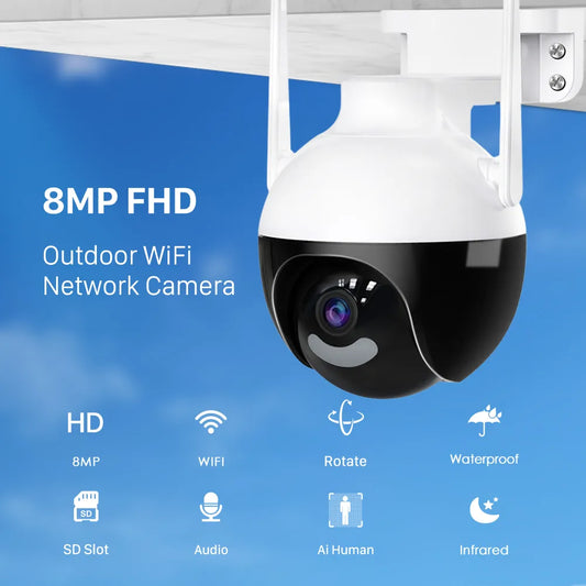 8MP PTZ WiFi IP Camera