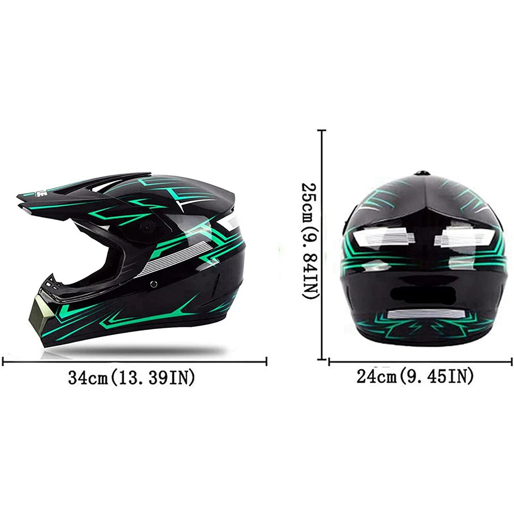 Motorcycle Full Face Helmet Motocross Helmet Resistant ABS Engineering Plastic for Adult for Cross Country