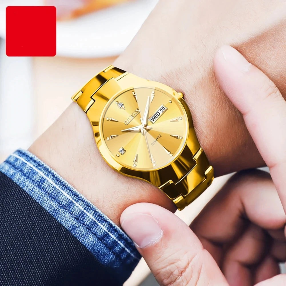 Tungsten steel Men's Wristwatch