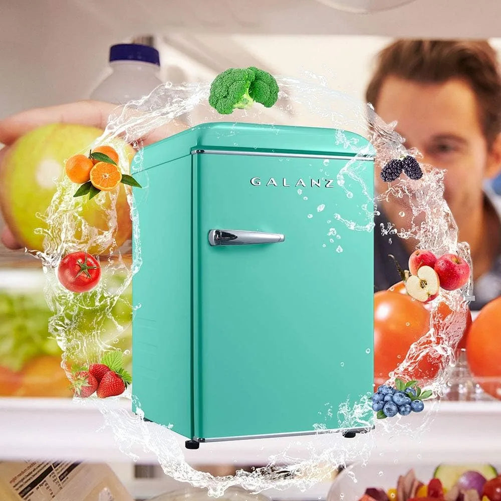 Green Retro Mini Fridge