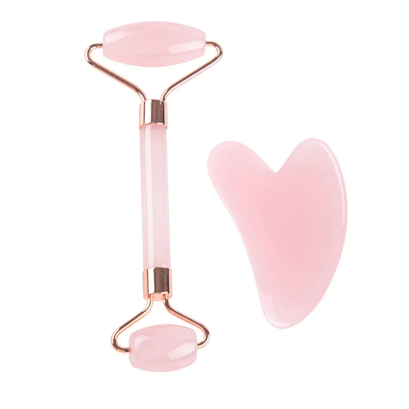 Rose Quartz Gua Sha Roller Massager