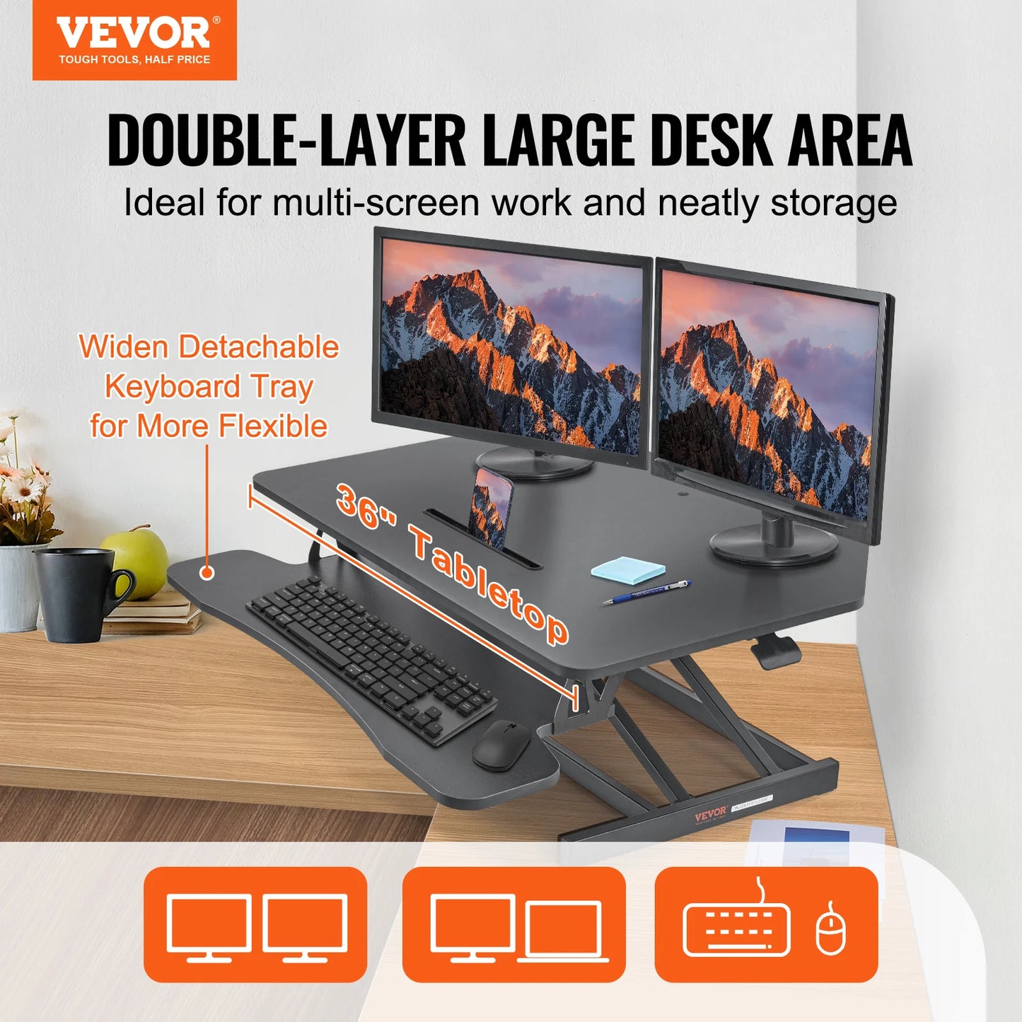 Double-Layer Standing Desk