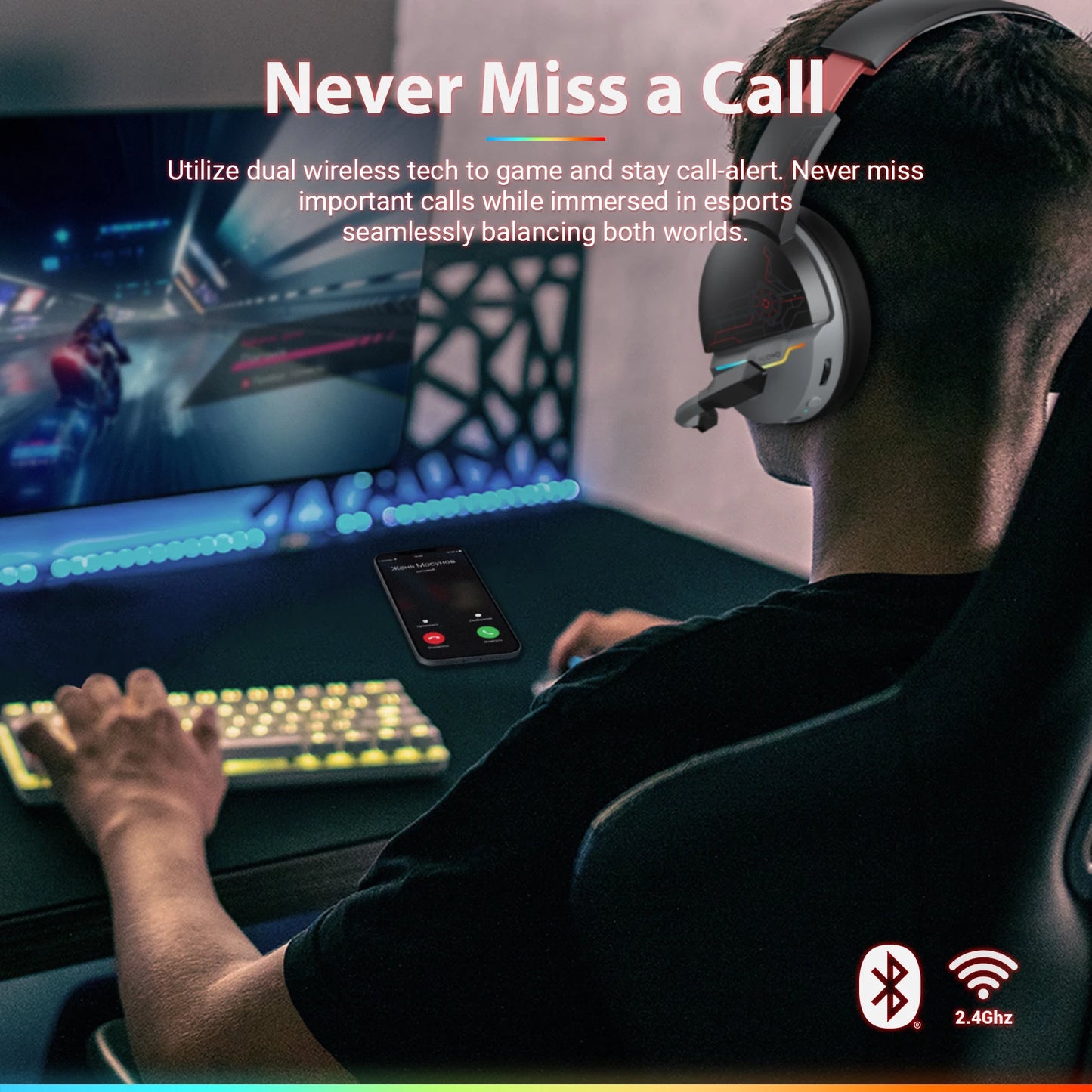 Dual G08 Wireless Gaming Headset