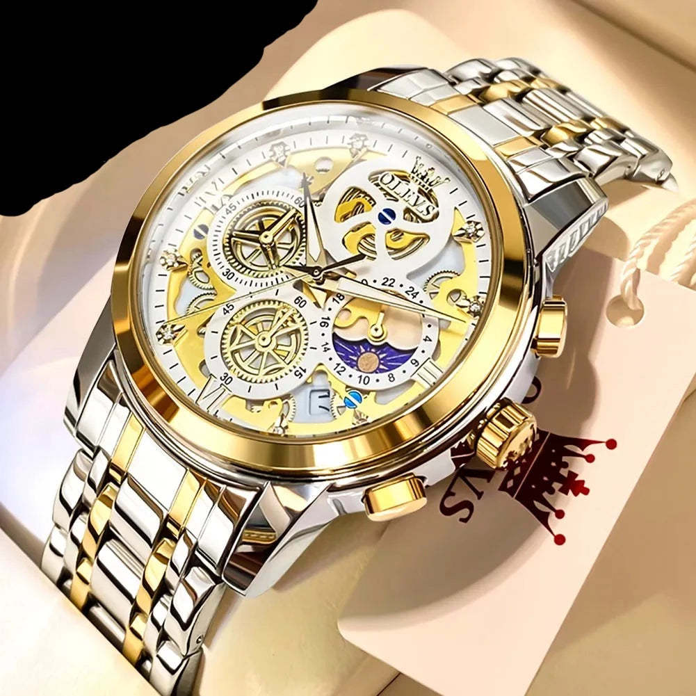 Men's Gold Skeleton Style Watches
