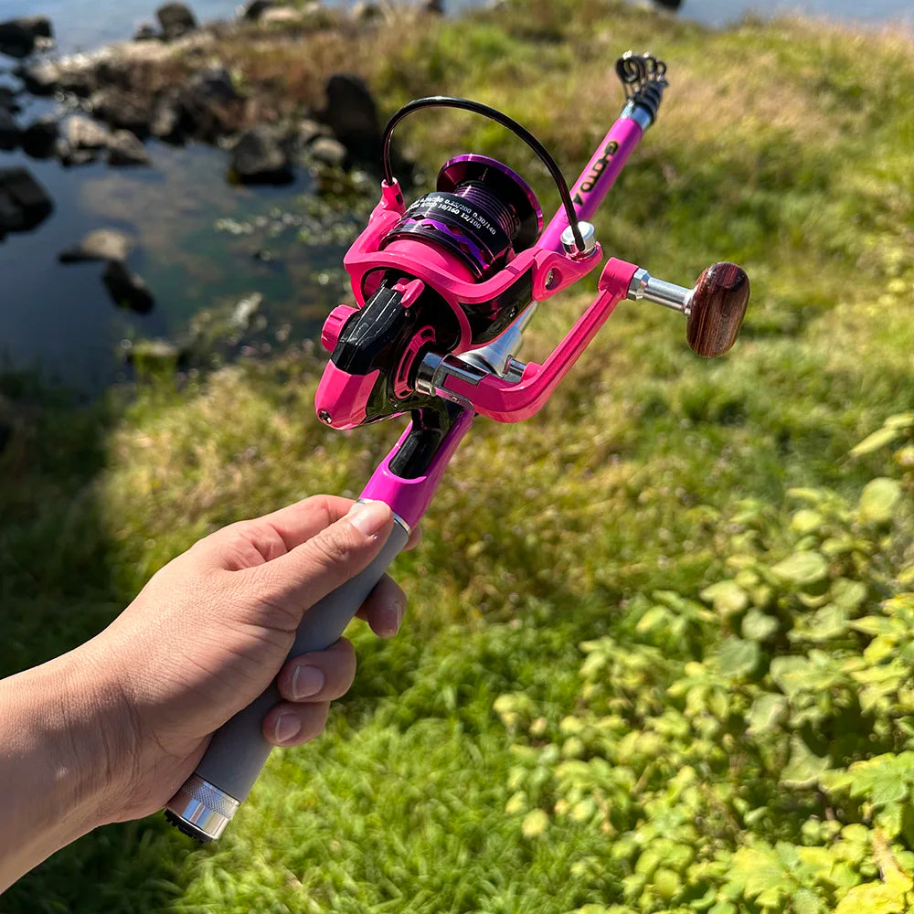 1.5m-2.4m Lure Spinning Fishing Rod and Reel Combo Set