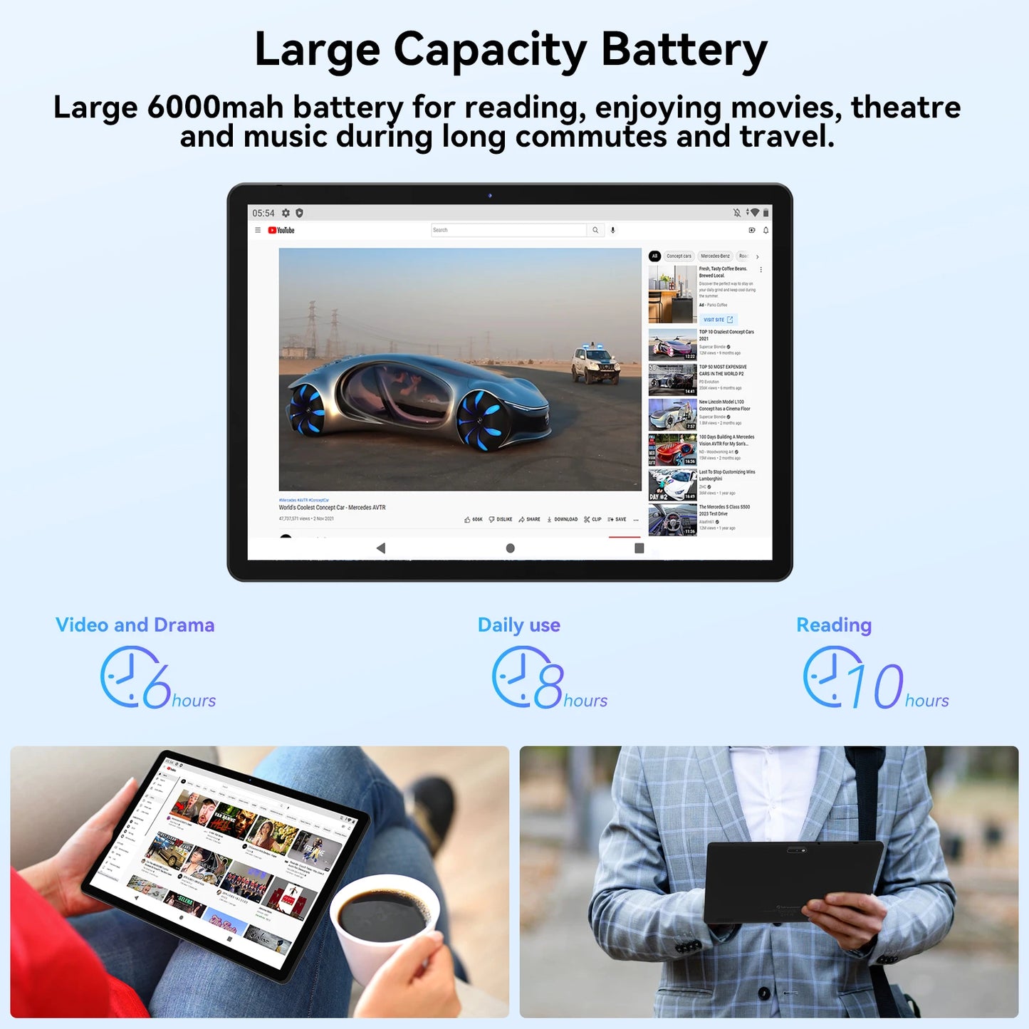 6000mAh Portable Tablets