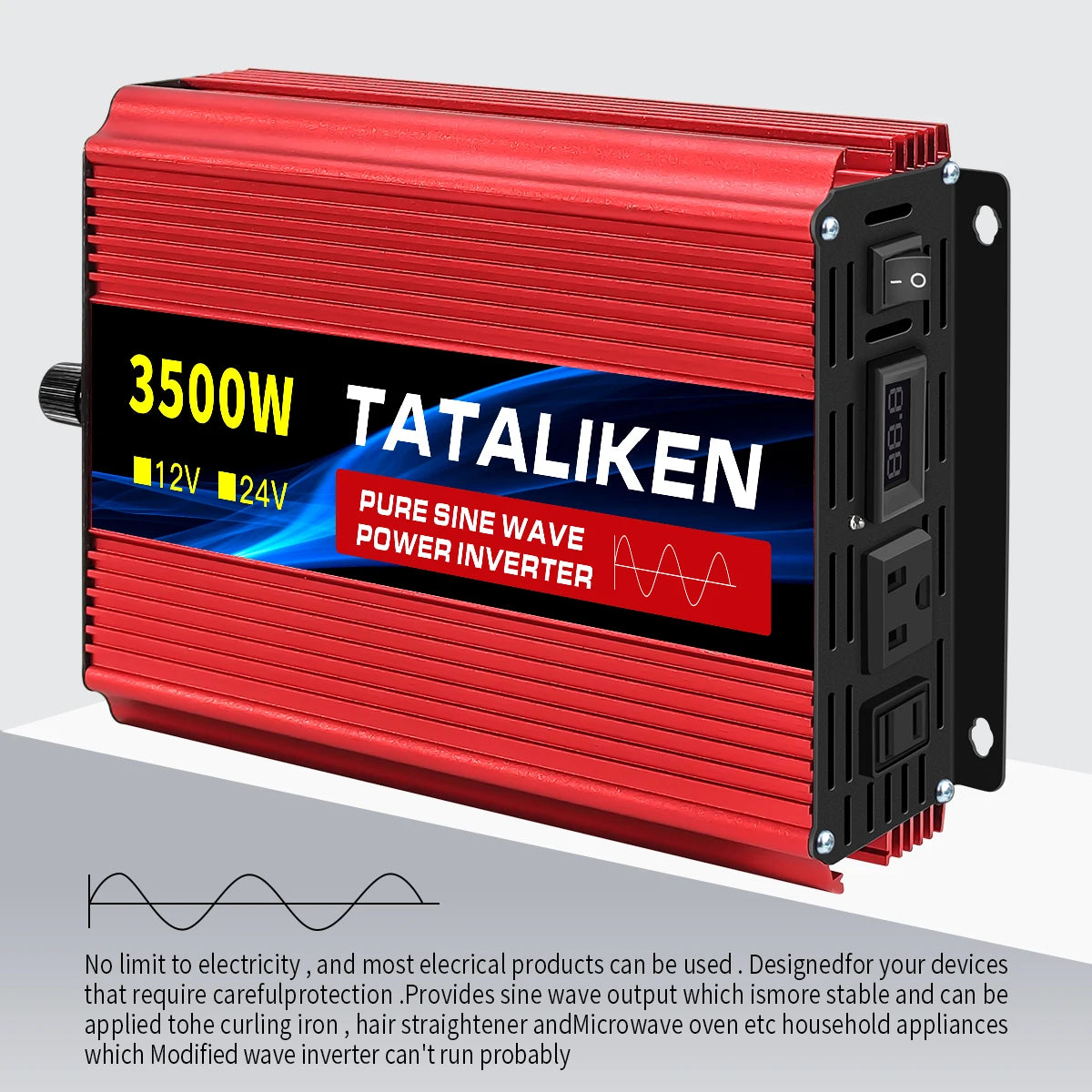 12V/24V to AC 110V60HZ Pure Sine Wave Inverter