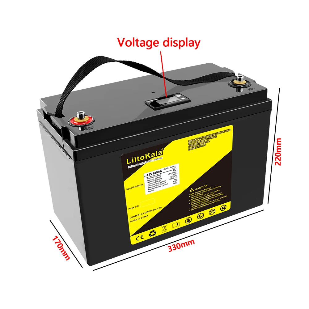 12V 100Ah 120Ah LiFePO4 Battery