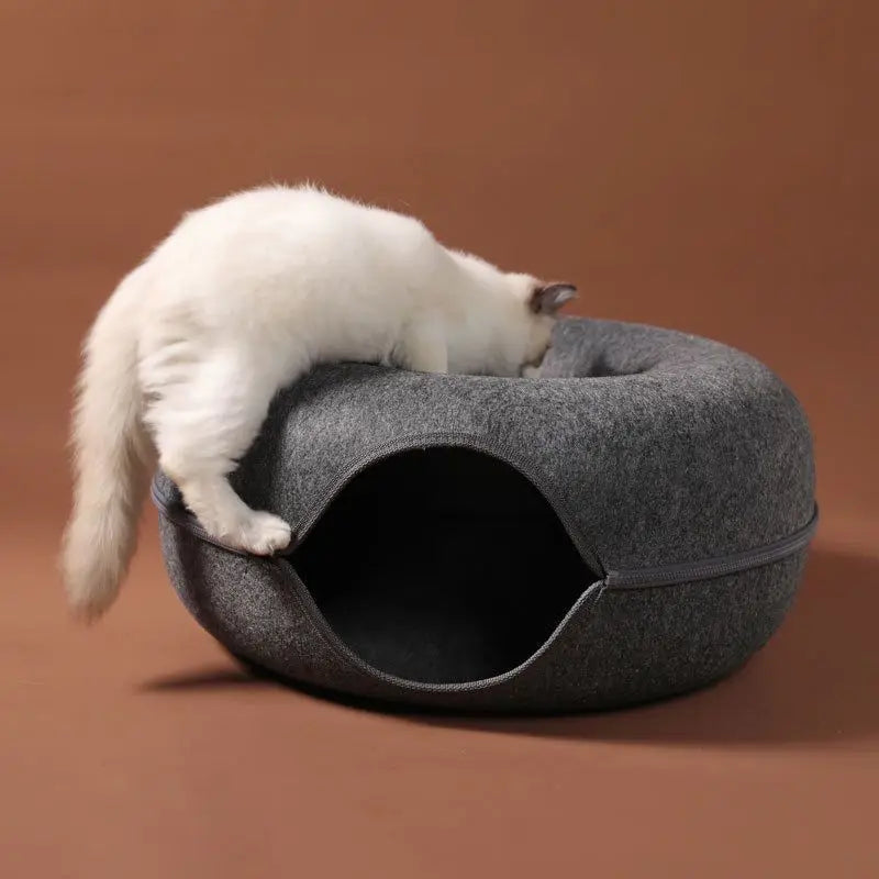 Donut Cat Bed Interactive Tunnel Toys