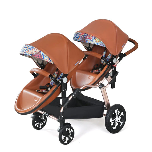Luxury twins baby stroller