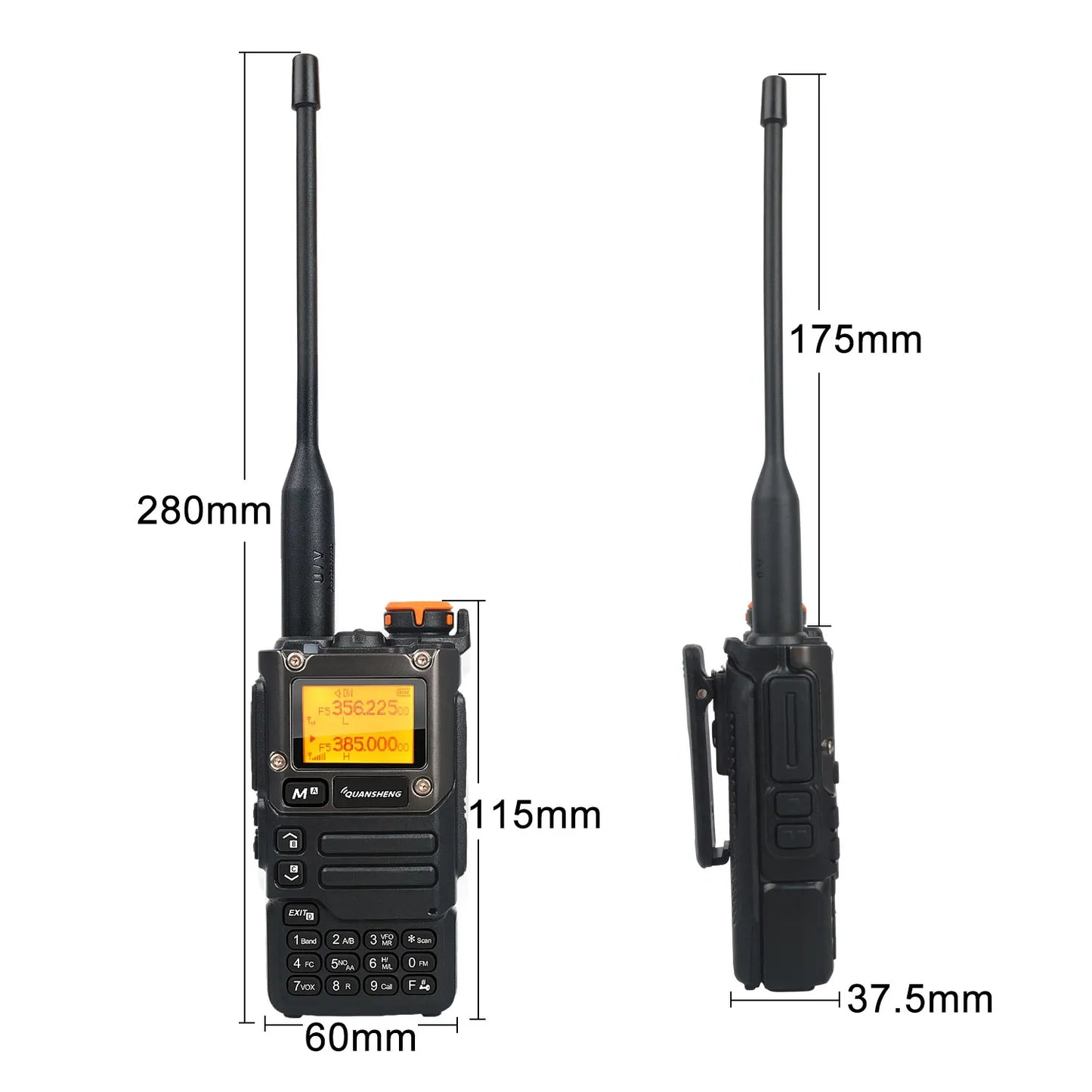 50-600MHz HF RX UV-K5 Walkie Talkie