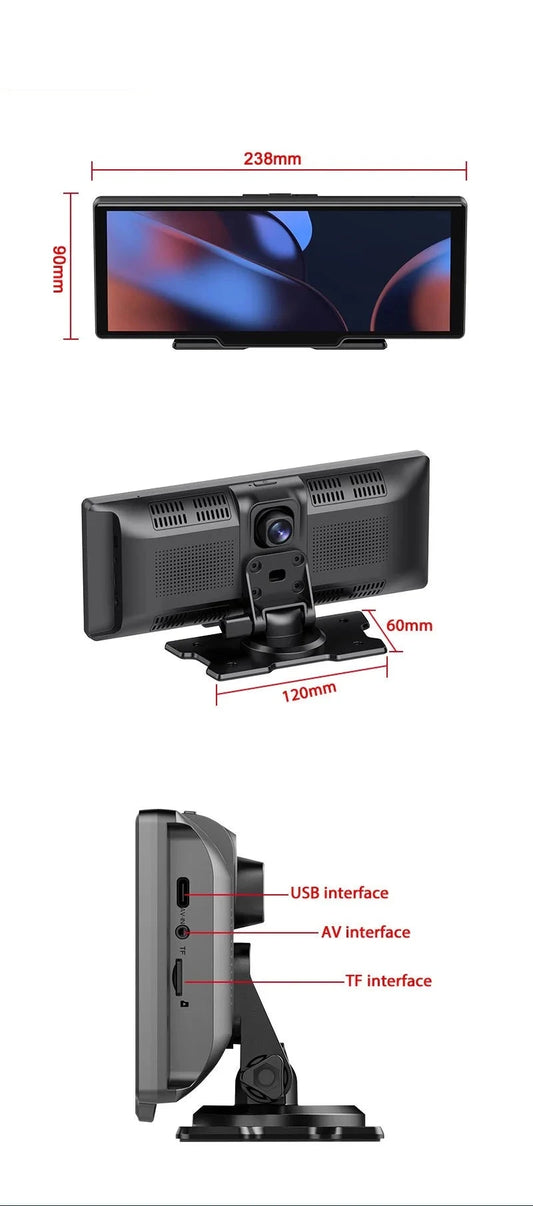 10.26 Inch Dash Cam Rearview Camera GPS Navigation