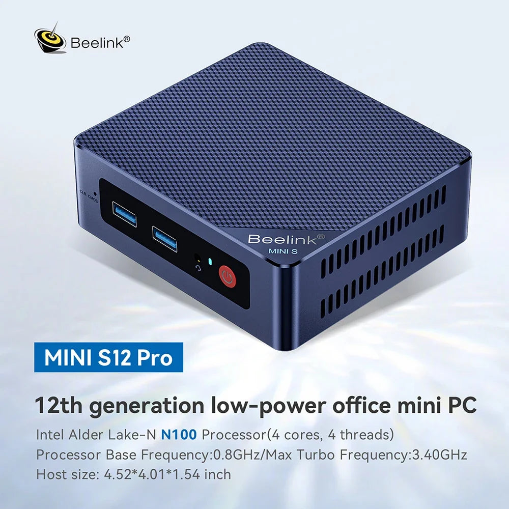 S Intel Celeron N5095 S12 Pro N95/N100 Mini PC
