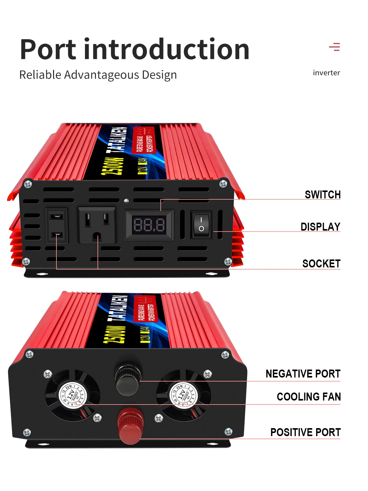 12V/24V to AC 110V60HZ Pure Sine Wave Inverter