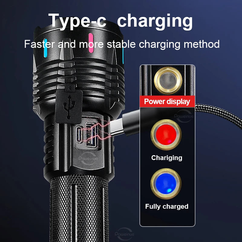 800W LED Ultra Powerful Flashlight