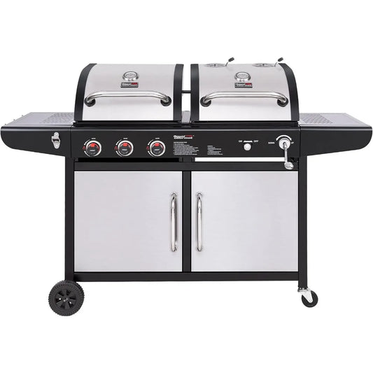 BTU Dual Fuel Gas and Charcoal Grill