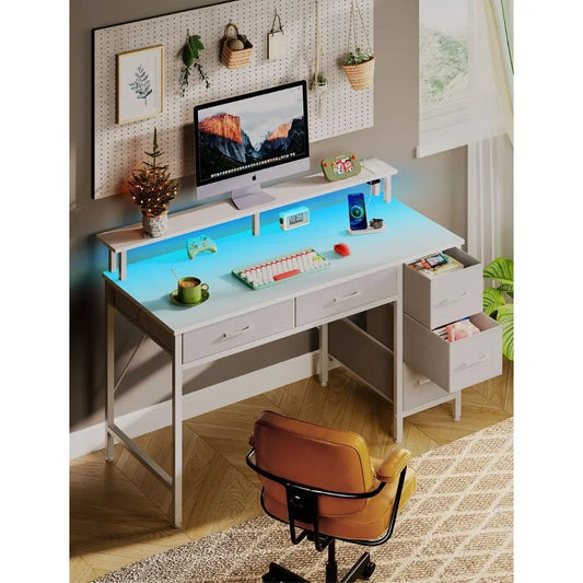 47 Inch Home Office 5 Drawers Desks