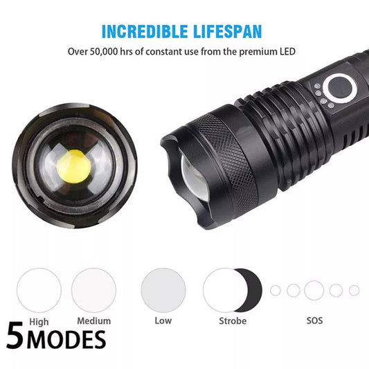 Most Powerful LED Rechargeable Flashlight