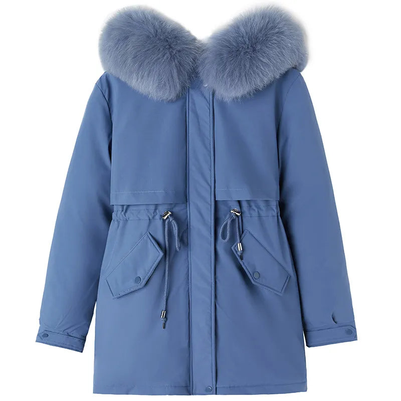 Women Parka Fashion Long Coat Jacket
